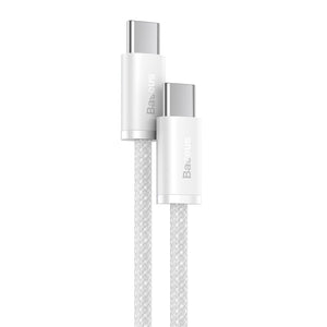 Baseus Type-C to Type-C Fast Charging Data Cable - 20W, 7FT/2M, White (CALD000302)