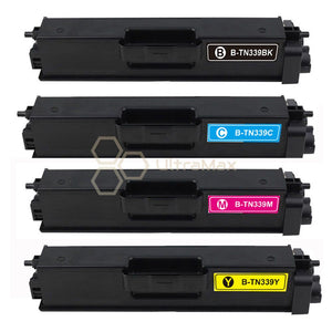 Ultra Toner Brother TN-336 (High Yield of TN-331) Compatible Toner Cartridges-4 Color Set (Black, Cyan, Yellow, Magenta)