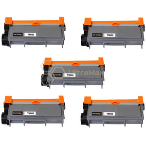 Ultra Toner Brother TN-660 (High Yield of TN-630) Black Compatible Toner Cartridge-5 PACK